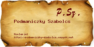 Podmaniczky Szabolcs névjegykártya